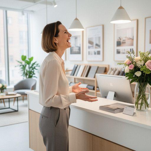 Strefa spotkań w otwartej przestrzeni z łatwym dostępem do innych pomieszczeń.